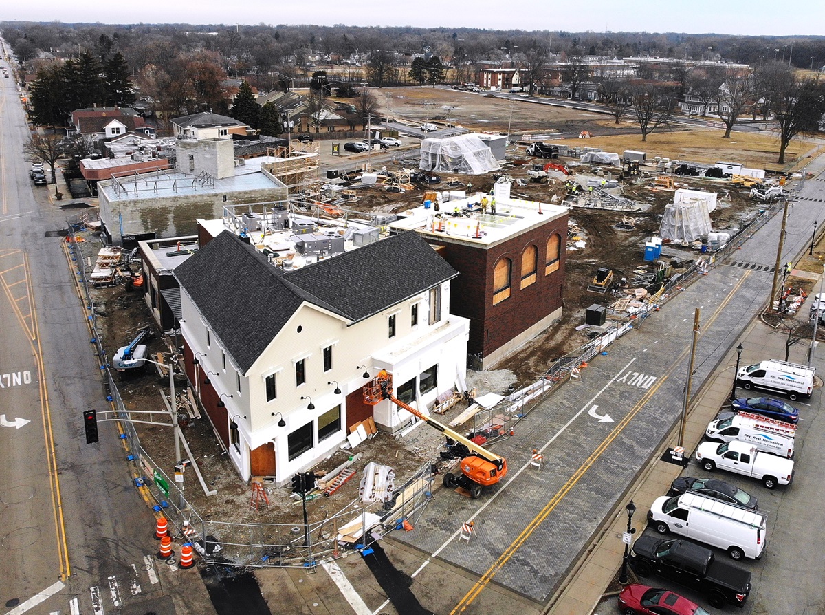 Harmony Square construction on February 3, 2025